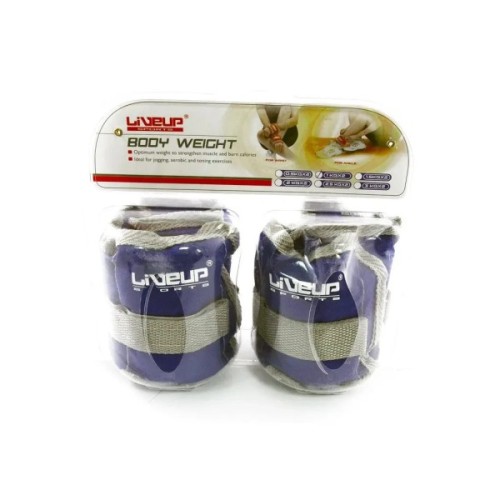 Обважнювач LiveUp Wrist/Ankle Weights LS3011-1 2 шт по 1 кг синій (6951376126303)