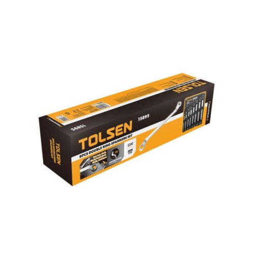 Ключ Tolsen накидний 8 шт 6-22 мм в чохлі Профі (15895)