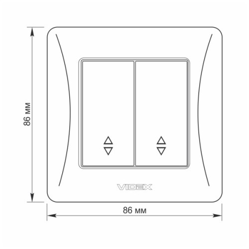 Перемикач Videx BINERA 2кл прохідний кремовий (VF-BNSW2P-CR)