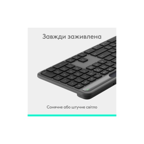 Клавіатура Logitech Slim Solar+ Bluetooth Graphite (920-013764)