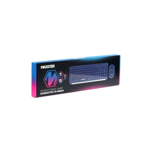 Комплект Maxxter KMS-WCM-01BL-UA Wireless UA Blue (KMS-WCM-01BL-UA)
