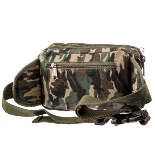 Сумка Vintage Бананка текстильна на пояс Мілітарі (20157)