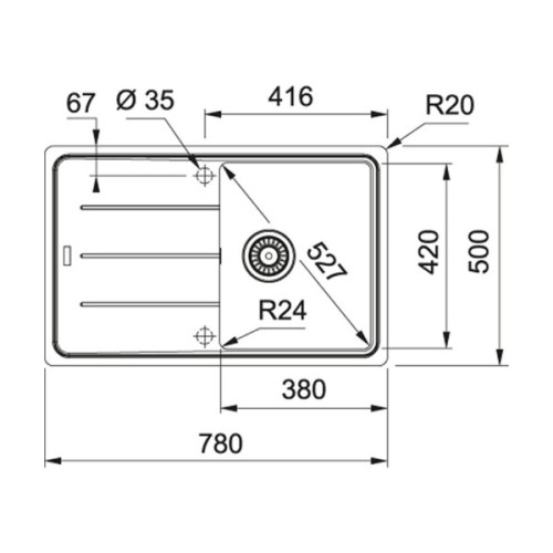 Мийка кухонна Franke BASIS BFG 611-78 (114.0306.793)