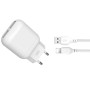 Зарядний пристрій XO 2xUSB 2.4A + cable USB to Lightning white (L78-L-WH)