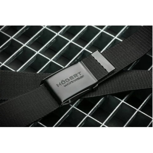 Поясний ремінь Hoegert WESEL еластичний з металевою пряжкою чорний, 130 см (HT5K463)