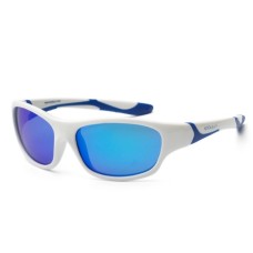 Дитячі сонцезахисні окуляри Koolsun Sport, 3-8 років біло-блакитни (KS-SPWHSH003)