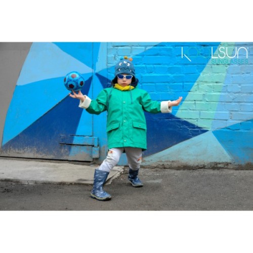 Дитячі сонцезахисні окуляри Koolsun Sport, 3-8 років біло-блакитни (KS-SPWHSH003)