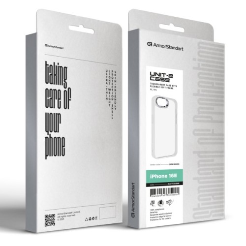 Чохол до мобільного телефона Armorstandart UNIT2 Apple iPhone 16e Matte Clear (ARM83855)
