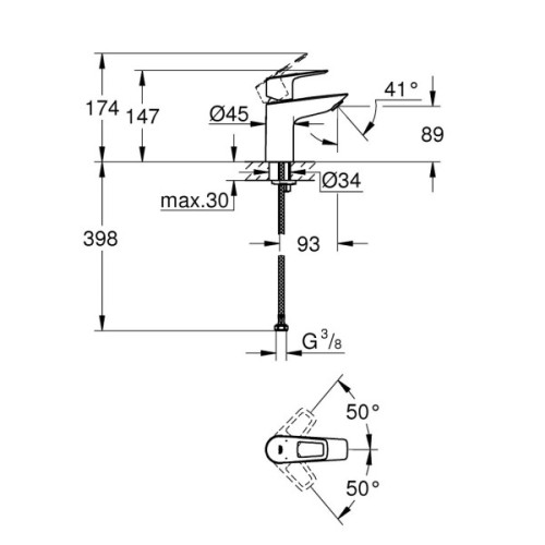Змішувач Grohe S-Size BauLoop New (23337001)