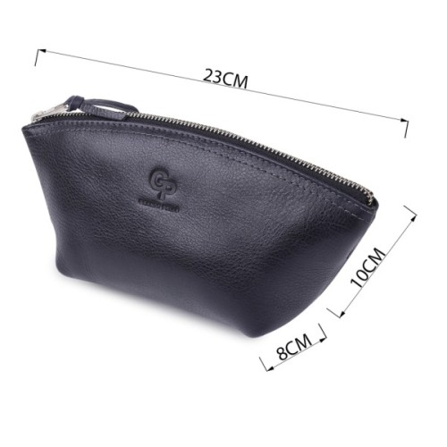 Косметичка Grande Pelle Шкіряна Чорна (11570)