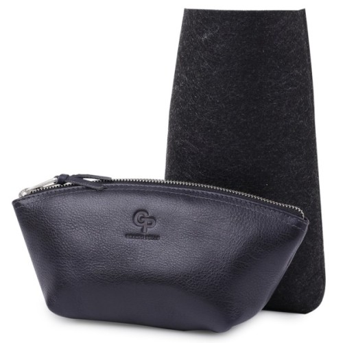 Косметичка Grande Pelle Шкіряна Чорна (11570)