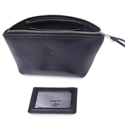 Косметичка Grande Pelle Шкіряна Чорна (11570)