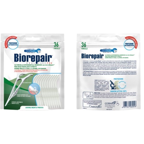 Флос-зубочистки Biorepair Насичені гідроксиапатитом 36 шт. (8017331060056)