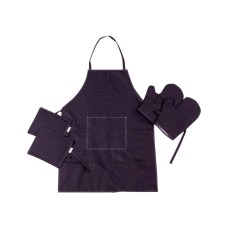 Фартух MirSon Набір 16-9000 Black Stone бязь дві прихватки + дві рукавички-прихватки + фартух (2200006752615)