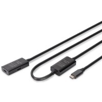 Дата кабель USB-С to USB-C 10.0m M/F USB3.2 Gen1 Active 5G Digitus (DA-73109)