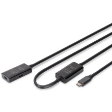 Дата кабель USB-С to USB-C 10.0m M/F USB3.2 Gen1 Active 5G Digitus (DA-73109)