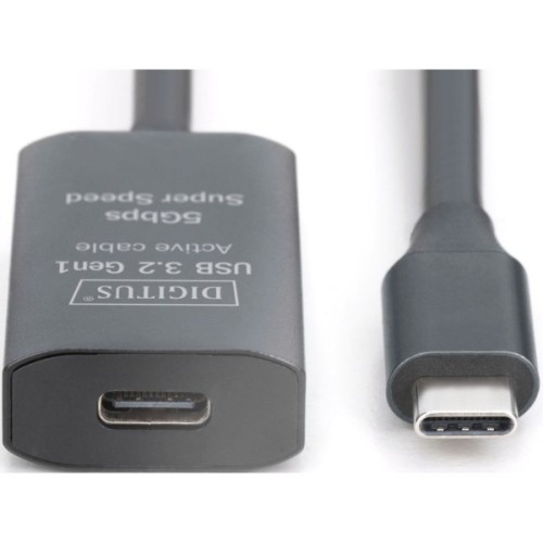 Дата кабель USB-С to USB-C 10.0m M/F USB3.2 Gen1 Active 5G Digitus (DA-73109)