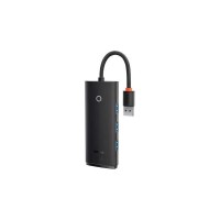 Концентратор Baseus USB 3.0 to 4xUSB 3.0 0.25m black (WKQX030001)