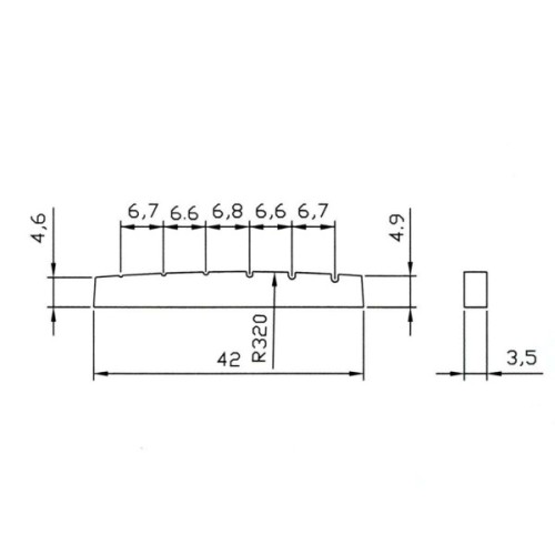 Поріжок для гітари Paxphil NT005 Black