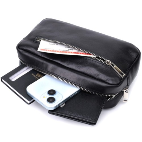 Сумка Shvigel З натуральної шкіри Чорна (22825)