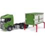 Спецтехніка Bruder Scania Super 560R для перевезення тварин 1:16 з коровою (03548)