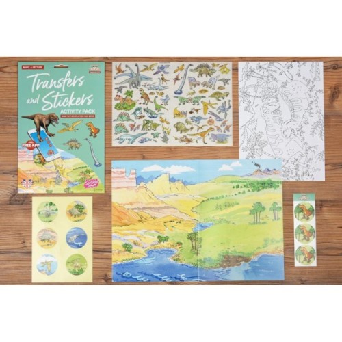 Набір для творчості Scribble down Набір перевідних наклейок з онлайн додатком Динозаври (SD/22)