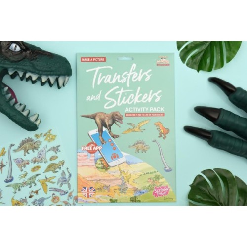 Набір для творчості Scribble down Набір перевідних наклейок з онлайн додатком Динозаври (SD/22)