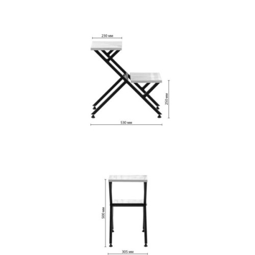 Підставка для квітів Richman Течія – 2 полички (R00000042824)