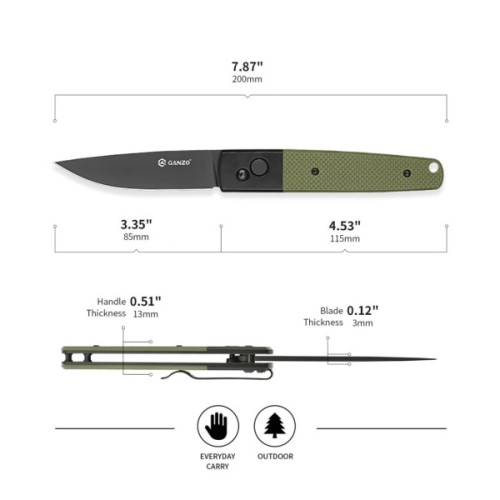 Ніж Ganzo G721B-GR
