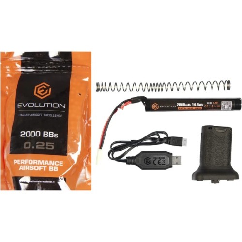 Гвинтівка страйкбольна Evolution Recon 14.5" 6 мм Carbontech (Стартовий комплект) (SL-1005 B)