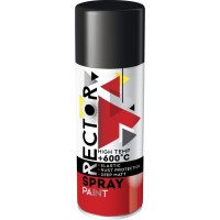 Аерозольна фарба для автомобіля RECTOR жаростійка чорна, в аер. упаковці 400 мл (000013237)