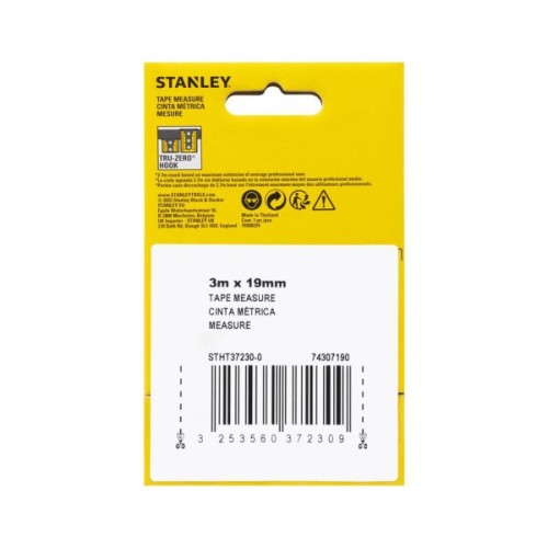 Рулетка Stanley CONTROL-LOCK, 3мх19мм, у прогумованому корпусі, з двосторонньою шкалою (STHT37230-0)