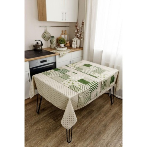 Скатертина Прованс Горох зелений Господиня 220х136 см (4823093451148)