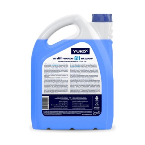 Антифриз Yuko -32 Super G11 синій. ПЕ кан.5л (5 кг.) (4823110404423)