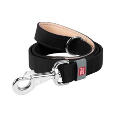 Повідець для собак WAUDOG Classic шкіряний Ш 20 мм Д 122 см чорний (08141)