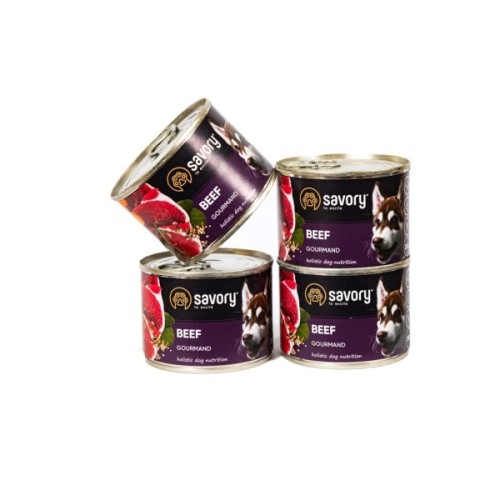 Консерви для собак Savory Gourmand "3+1" з яловичиною 4 шт х 200 г (2700000032701)
