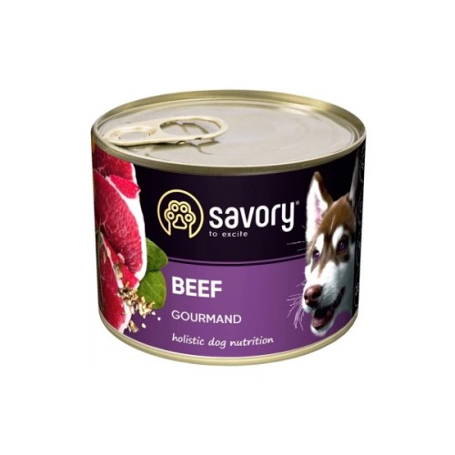 Консерви для собак Savory Gourmand "3+1" з яловичиною 4 шт х 200 г (2700000032701)