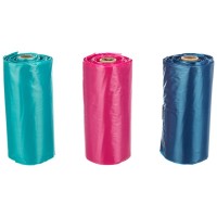 Пакети для собак Trixie з ручками 3 рулони по 15 шт різнокольорові (4011905228457)