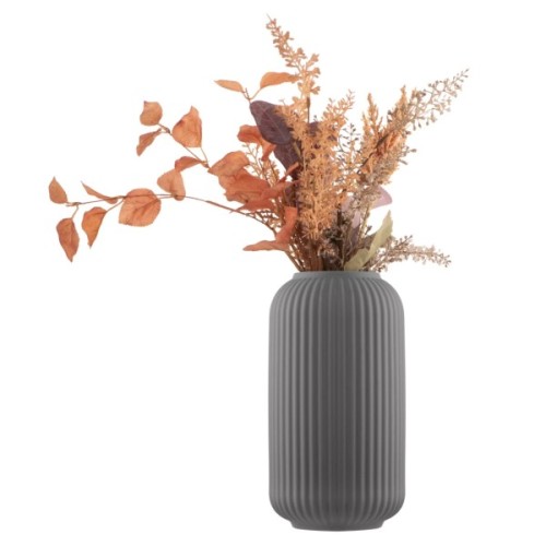 Ваза Ardesto Imola, 14х26см, порцеляна, сірий (AR3821G)