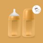 Пляшечка для годування Suavinex Colour Essence силіконова, повільний потік,240 мл, мустард (308069)