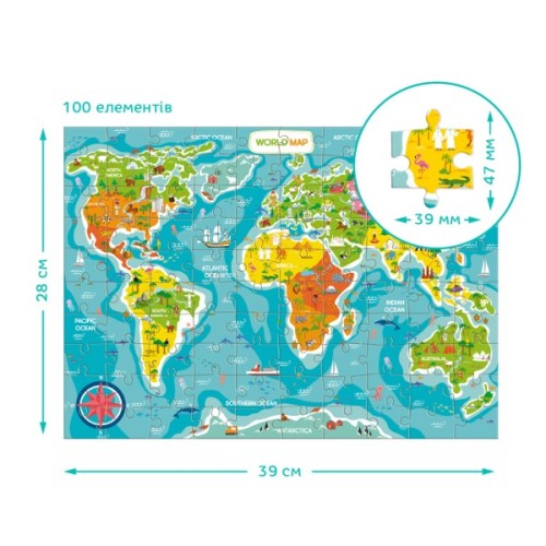 Пазл DoDo Мапа Світу (300704)