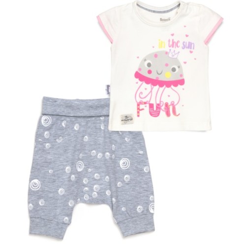 Набір дитячого одягу Miniworld з медузкою (14365-80G-gray)