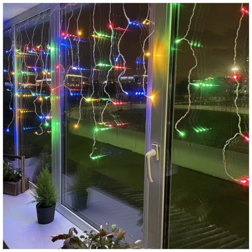 Гірлянда ColorWay Бахрома 3мx0.6м 100Led IP20 кольорова (CW-GF-100L36VMC)