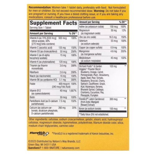 Мультивітамін Nature's Way Мультивітаміни повного комплексу для жінок 50+ Alive! Women (NWY-13662)