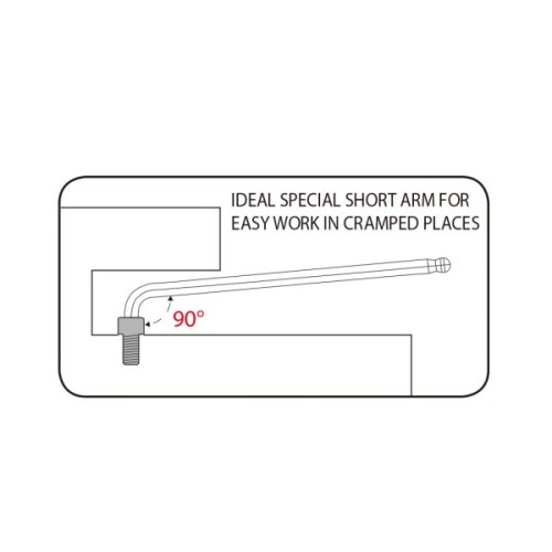 Ключ KING TONY шестигранний 9 шт. Г- подібний з кулькою 1,5-10 мм (201A09MR)