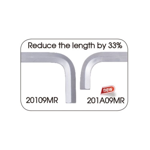 Ключ KING TONY шестигранний 9 шт. Г- подібний з кулькою 1,5-10 мм (201A09MR)