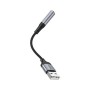 Кабель мультимедійний USB AM to 3.5mm F LS36 black HOCO (6942007608879)