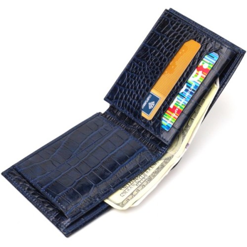 Гаманець Canpellini З натуральної шкіри Синій (21924)