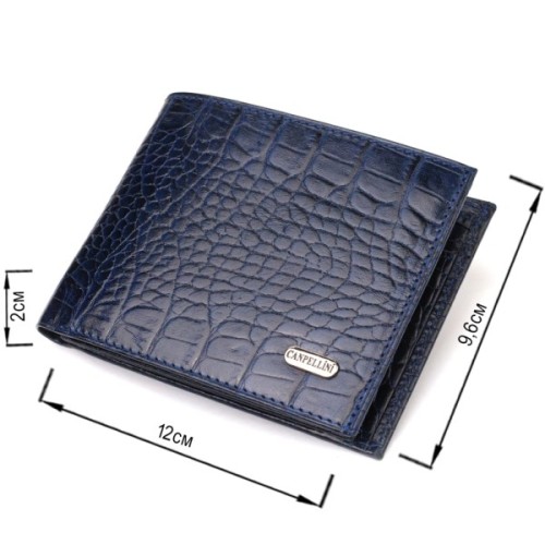 Гаманець Canpellini З натуральної шкіри Синій (21924)