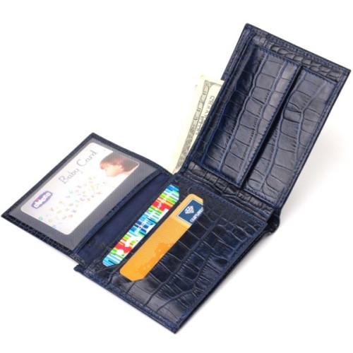 Гаманець Canpellini З натуральної шкіри Синій (21924)